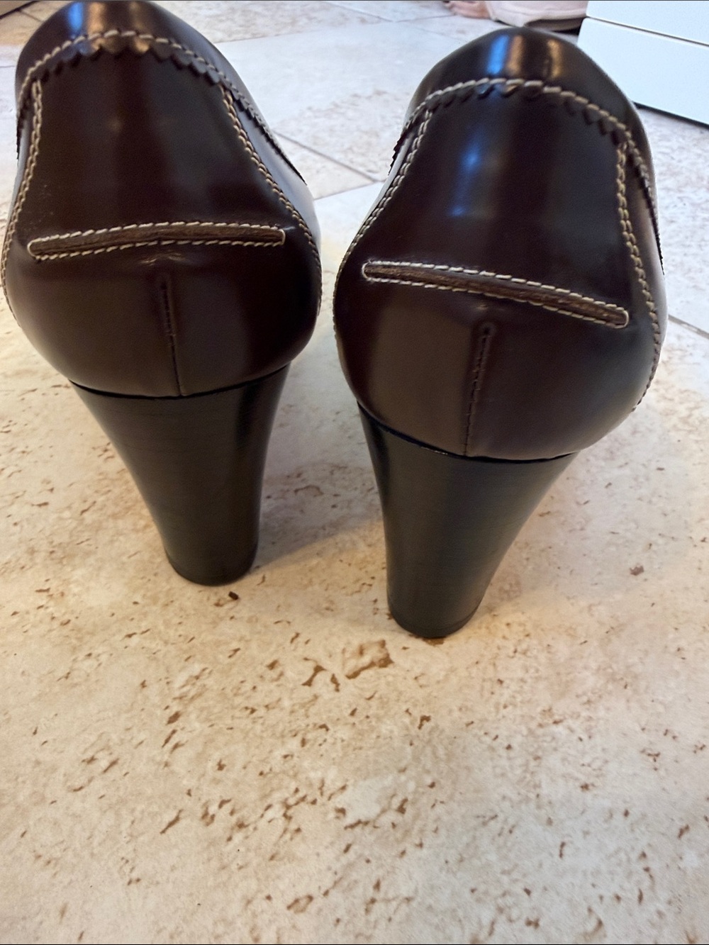Christian Louboutin Brown Peep-Toe Pumps - Picture 5 of 5